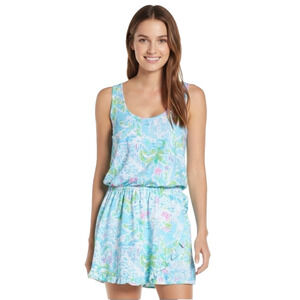 Lilly Pulitzer Analee What A Lovely Place Size Small Romper EUC Blue Pink
